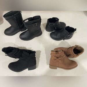 Stylish Black and Tan Toddler’s Boots